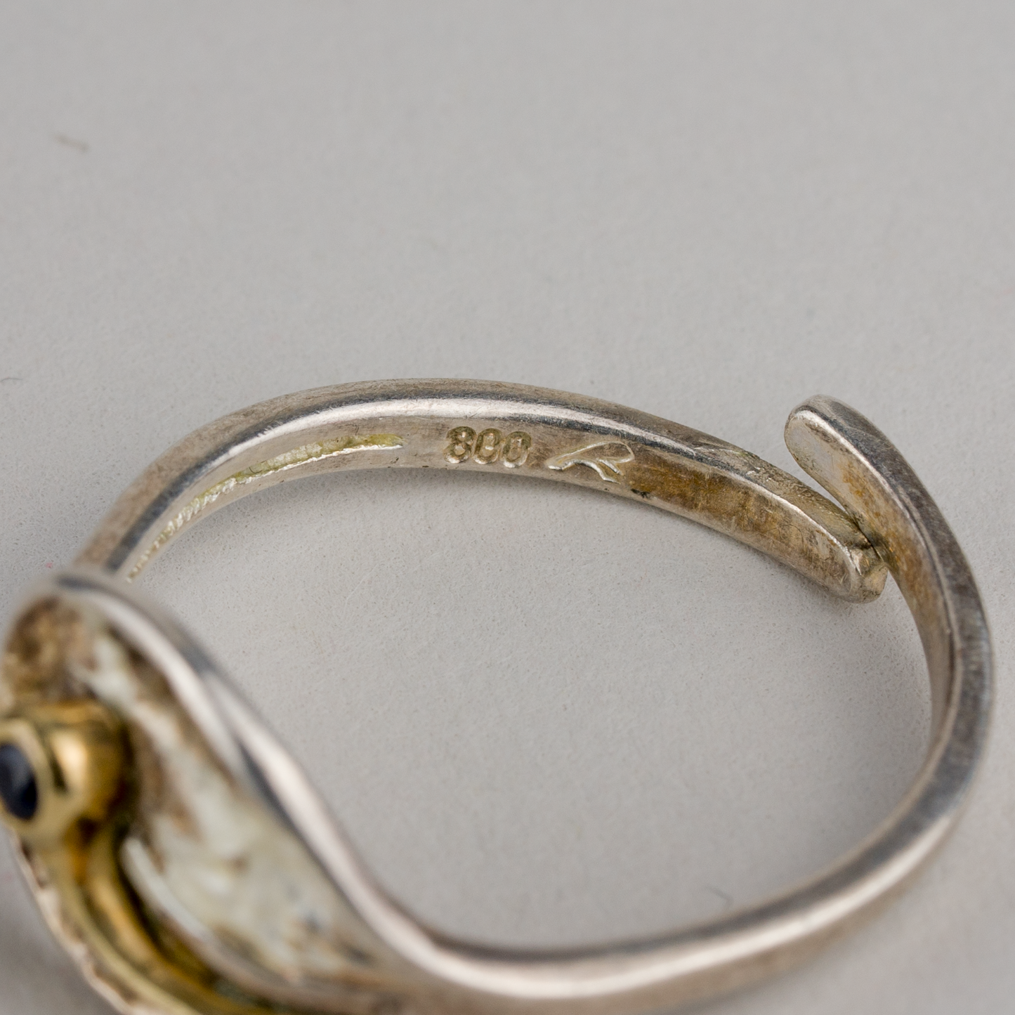 Silberring 800er Silber 2g Vintage 2 cm4