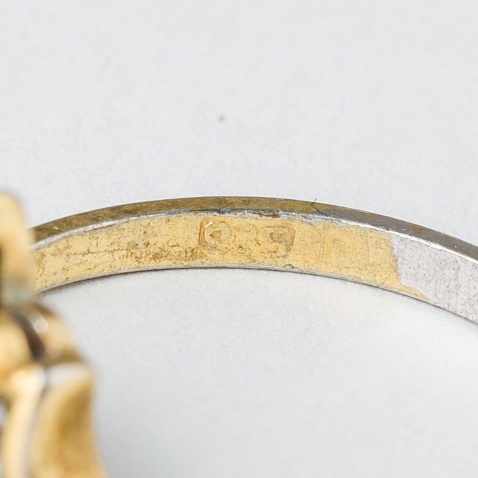 Silberring Vergoldet Steinbesatz 925er Silber 1,68 g Größe 52 (16,5 mm Ø)3