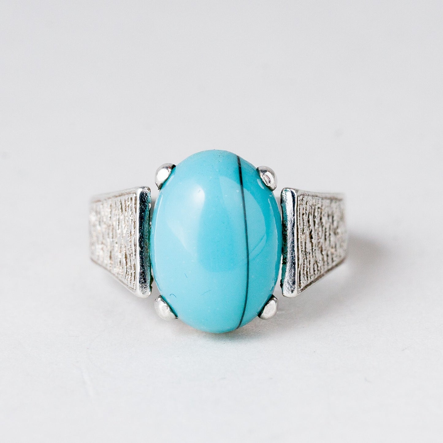 Silber Ring Blauer Stein Größe 57 (18,1 mm Ø) 4,97 g6