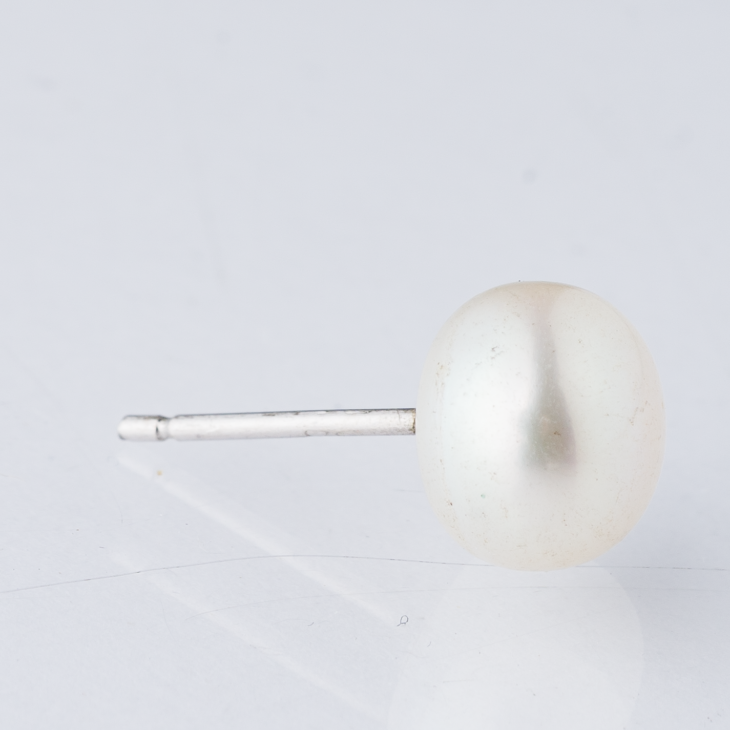 Einzelner Ohrring Ohrstecker Perle Silber 0,66 g5