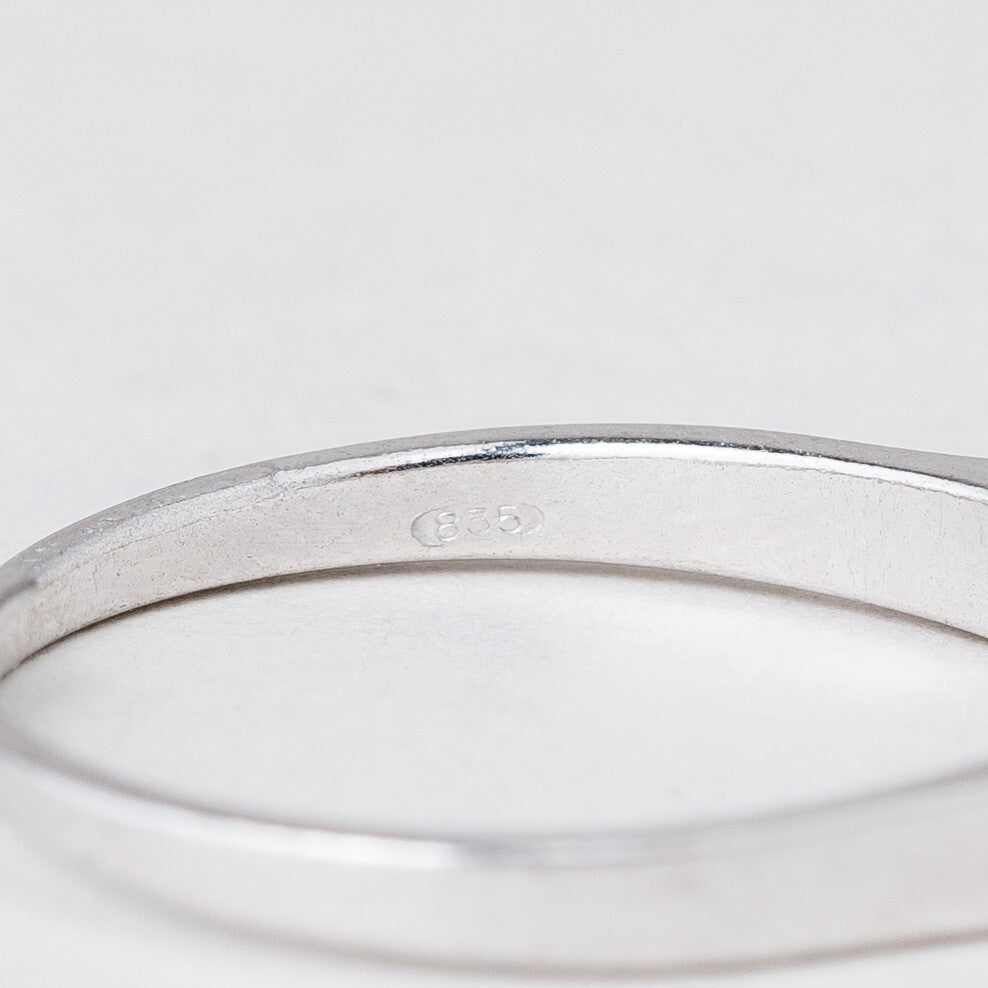 2 x Ring Blau und Rote Stein 4,61 g 835er Silber Größe flexibel ca. 6011