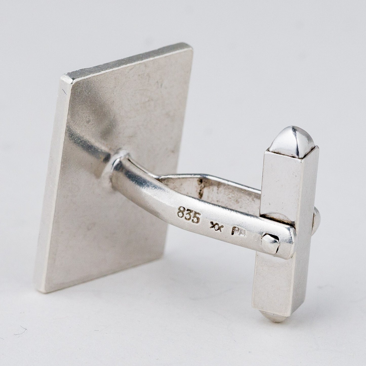 Silber Manschettenknöpfe 835 "Goldfront" 13 g4