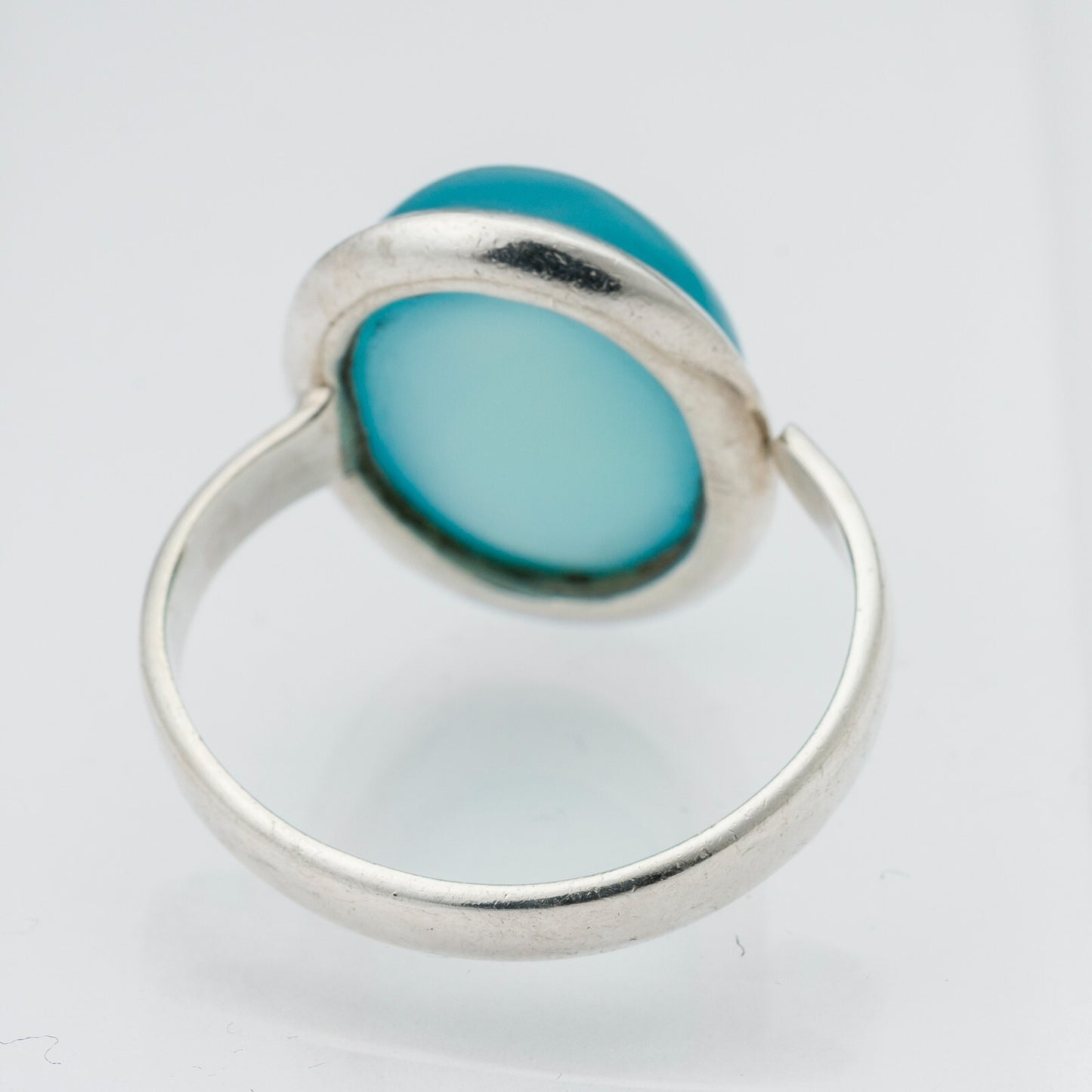 Silberring Türkiser Stein 925er Silber 5,4 g Größe ab 55 (17,5 mm Ø)2