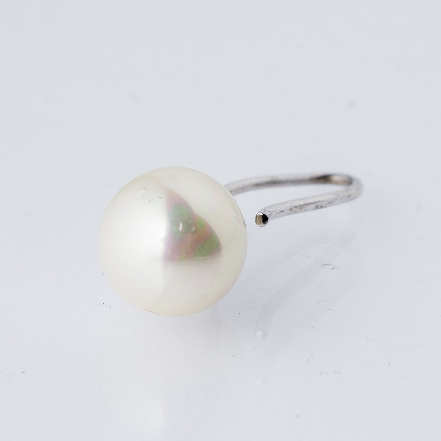 Einzelner Ohrring Hängeohrring Perle Silber 1,08 g2