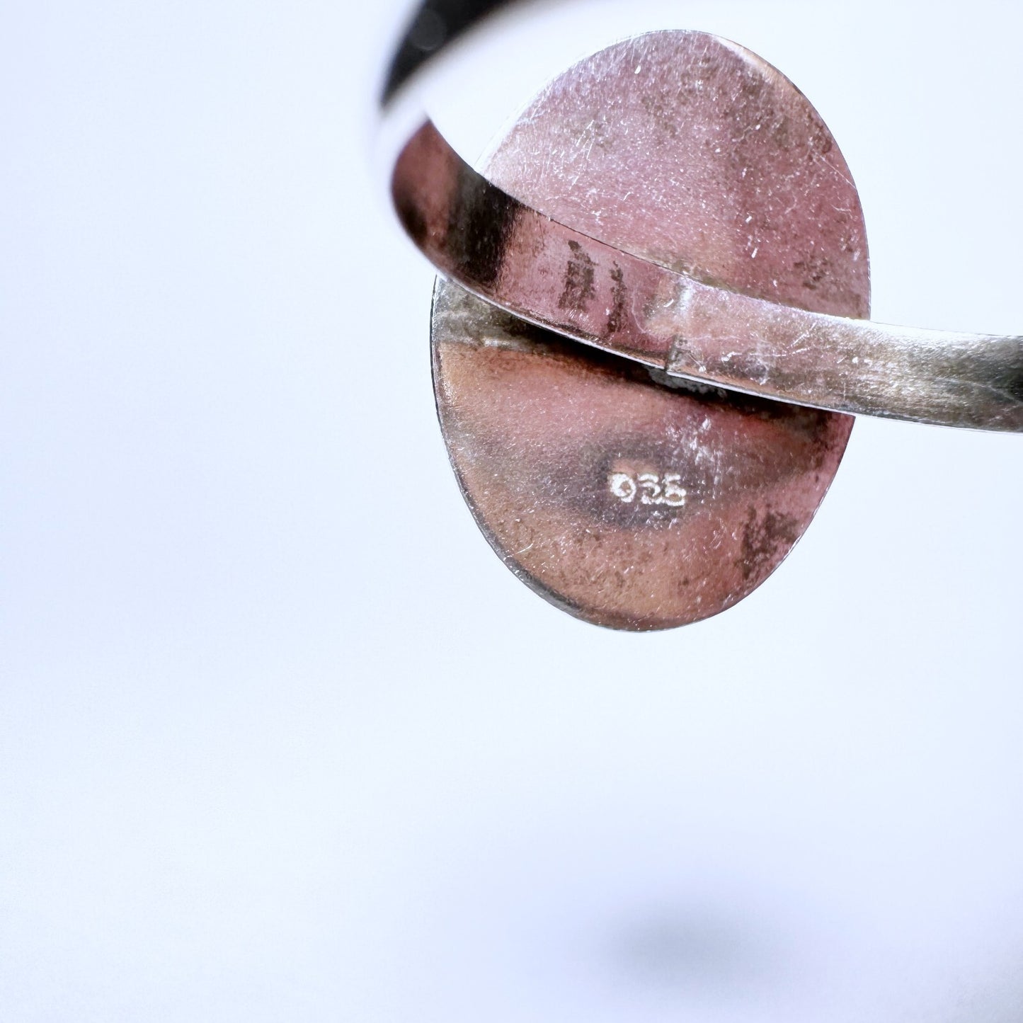 Ring 925er Silber Größe 55 mit hellgrünem Besatz 2,66g6