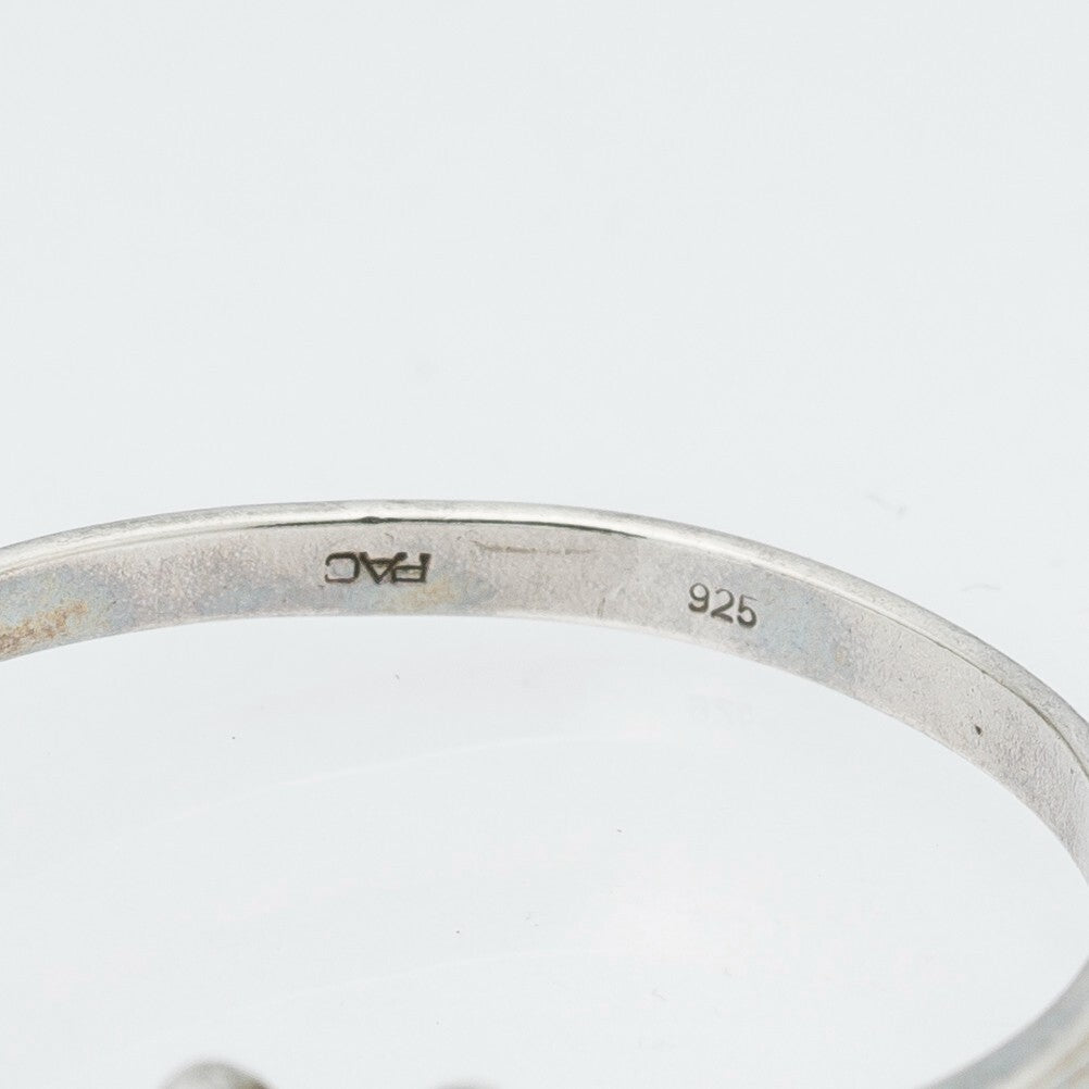 Silberring Roter Stein 925er Silber 0,78 g Größe 55 (17,5 mm Ø)3