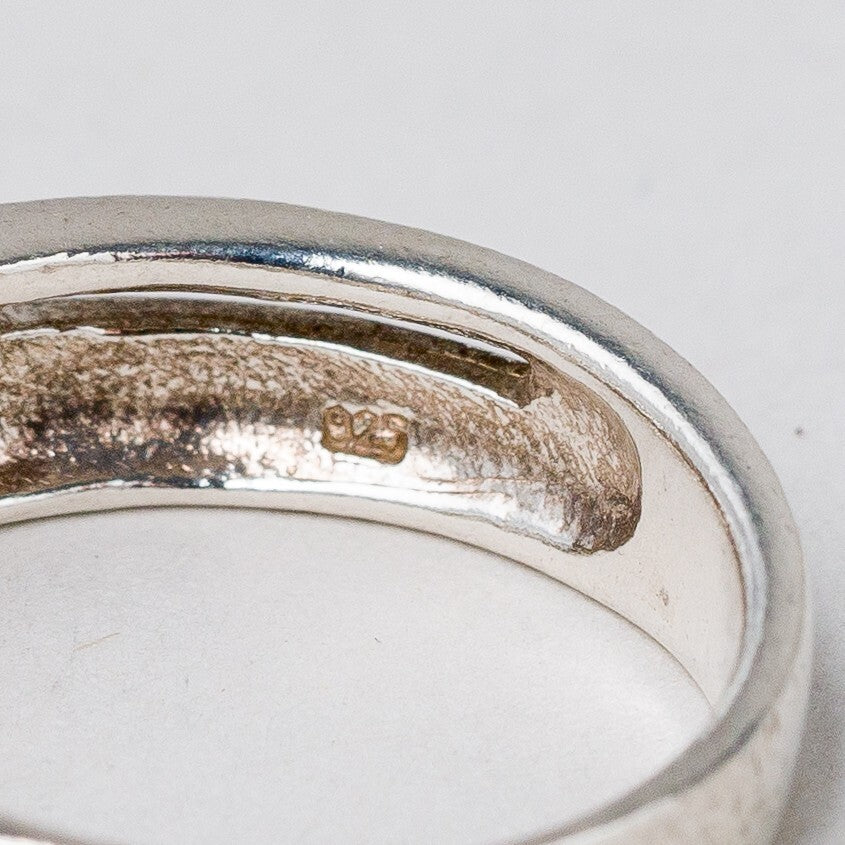 Ring Silber Oranger Stein Größe 54 (17,2 mm Ø) 4,33 g7