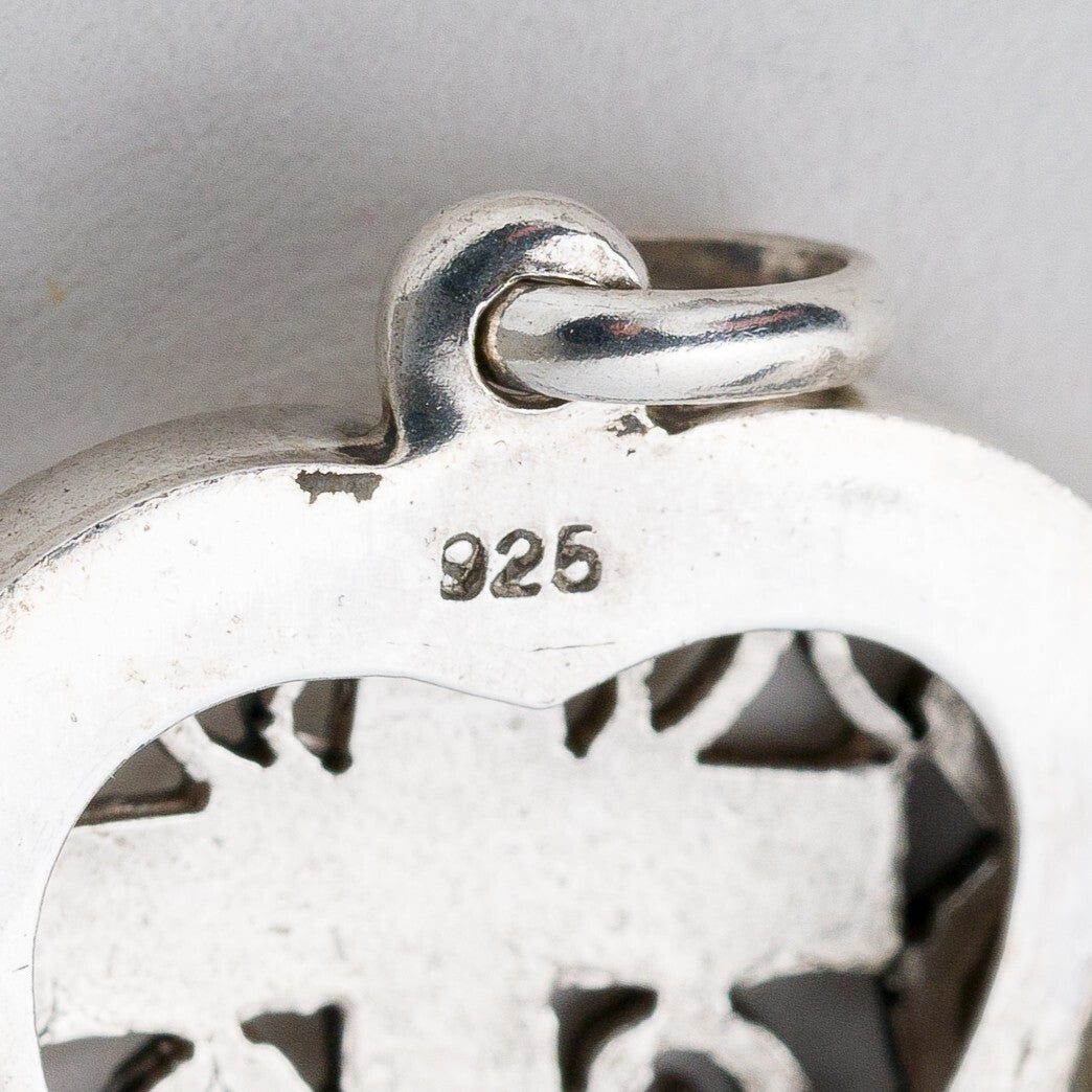 Anhänger Silber 925 Medaillon Herz Kreuz 2,8 cm 5,81 g6