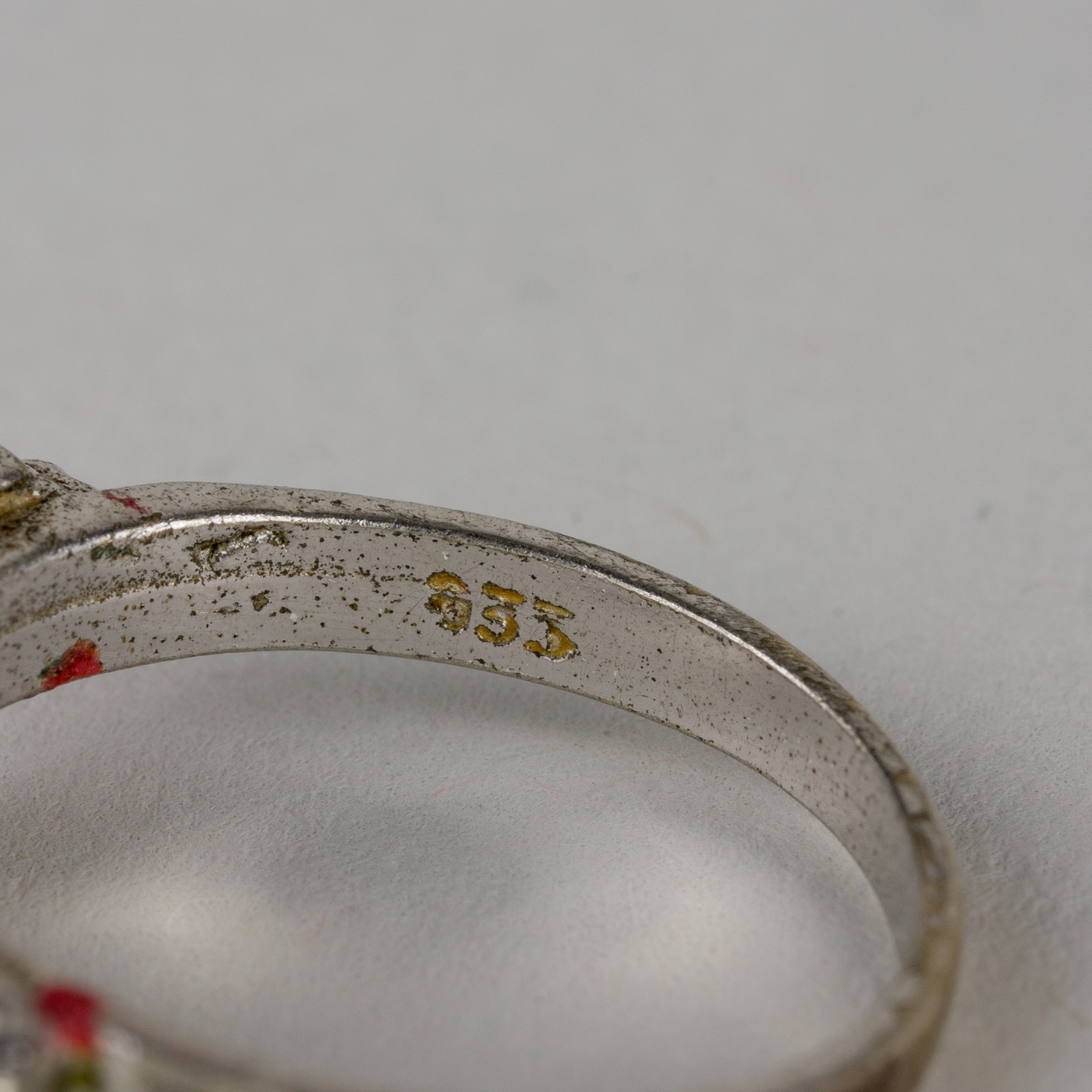 Silberring 935er Silber 4g Mit Muster und Steinen Größe 55 (17,5 mm Ø)6