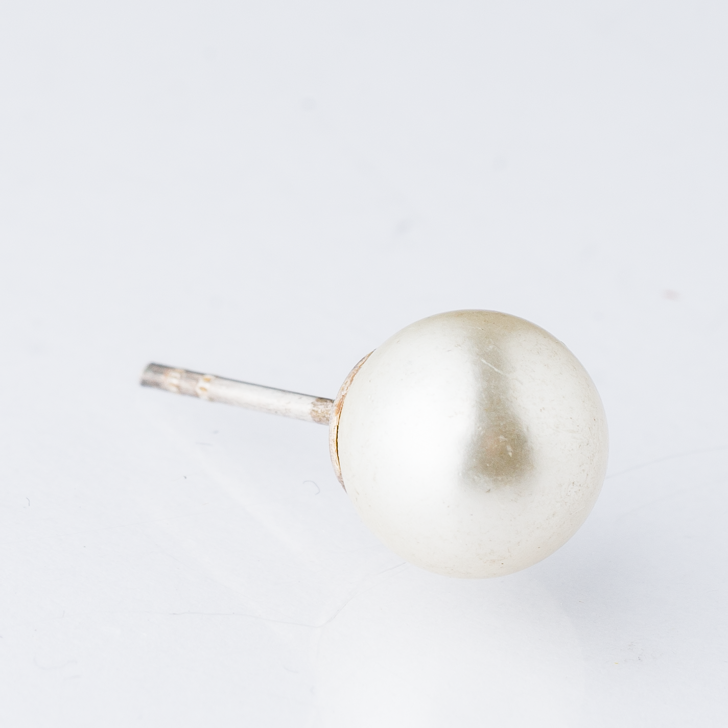 Einzelner Ohrring Ohrstecker Perle Silber 0,39 g4