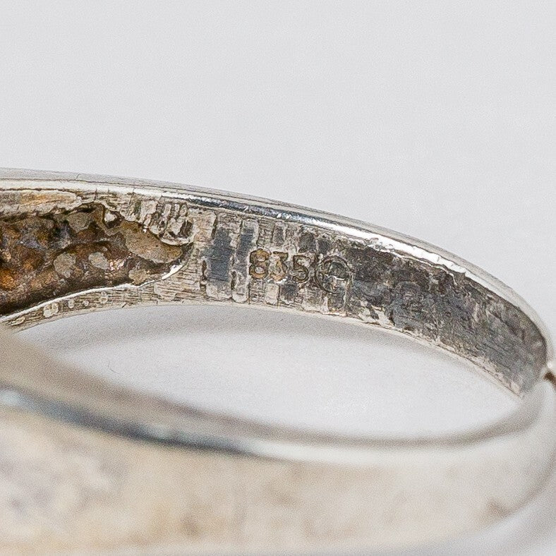Silber Ring 835 Roter Stein Größe flexibel ca. 54 4,52 g8