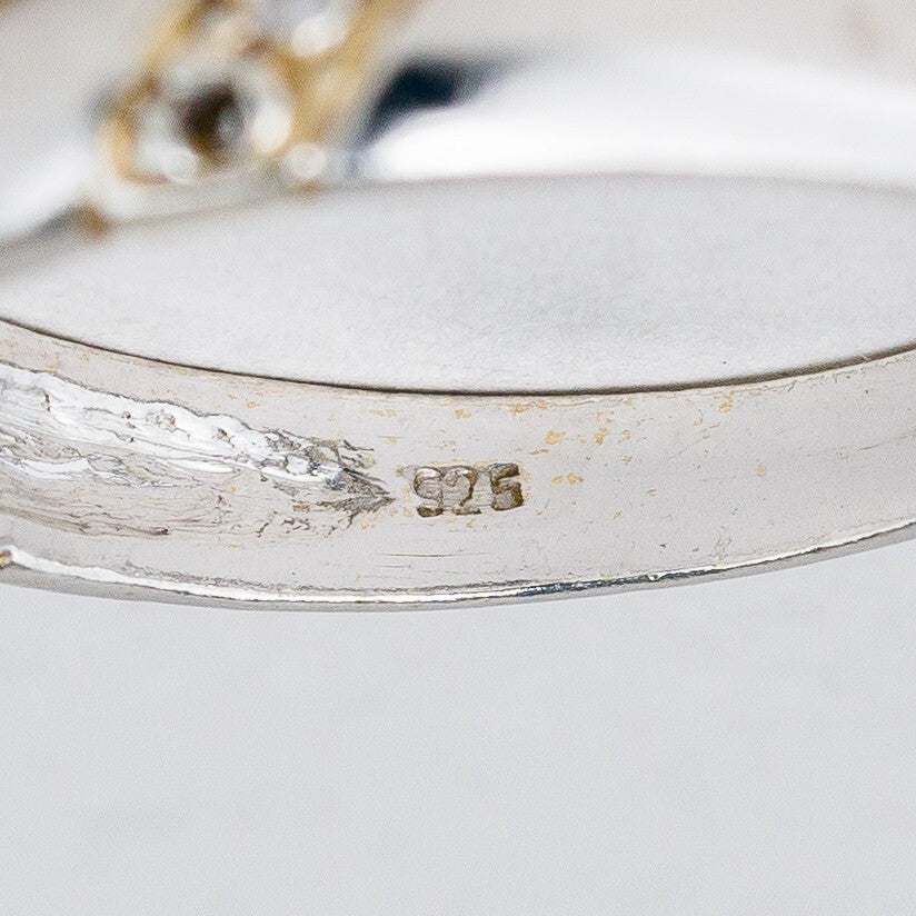 Silber Ring 925 Weißer Stein Größe 57 (18,1 mm Ø) 2,31 g6