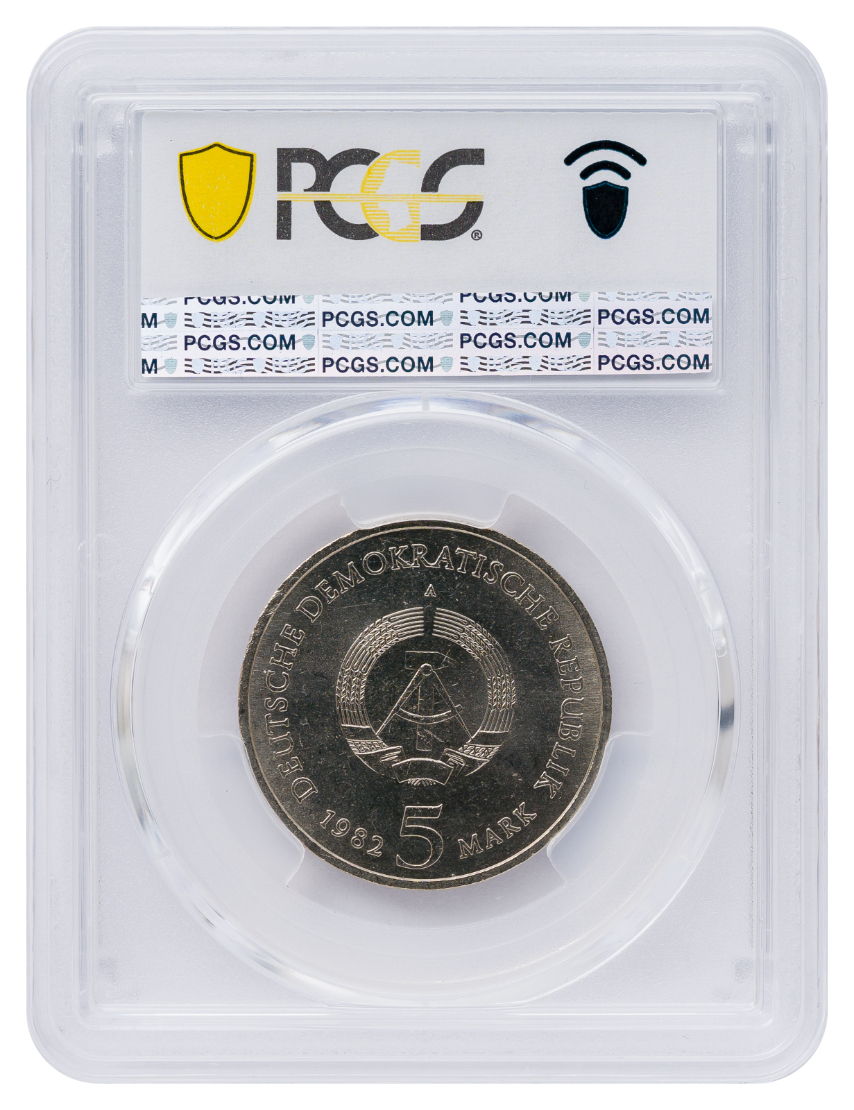 5 Mark DDR 1982 A Goethes Gartenhaus Weimar PCGS MS642