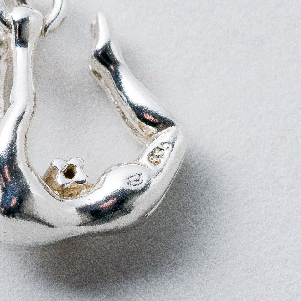 Anhänger 835 Silber Weißer Stein 1,6 cm 2,17 g7