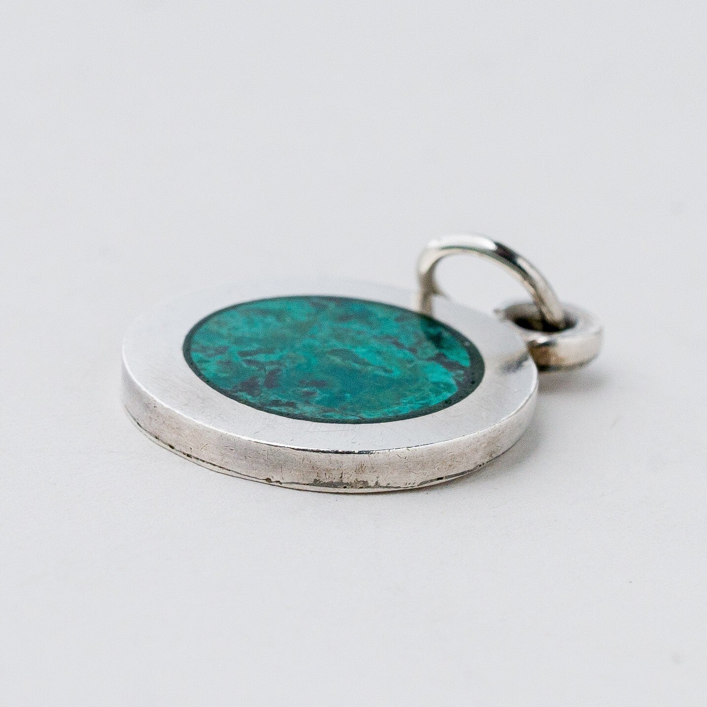 Silber Anhänger 925 Grüner Stein 4,23 g3