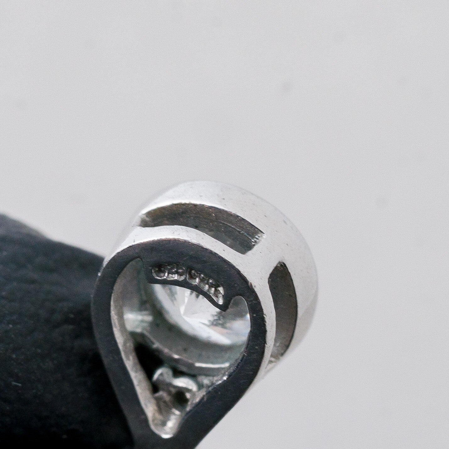 Anhänger 925 Silber Weißer Stein 1,2 cm 1,29 g4