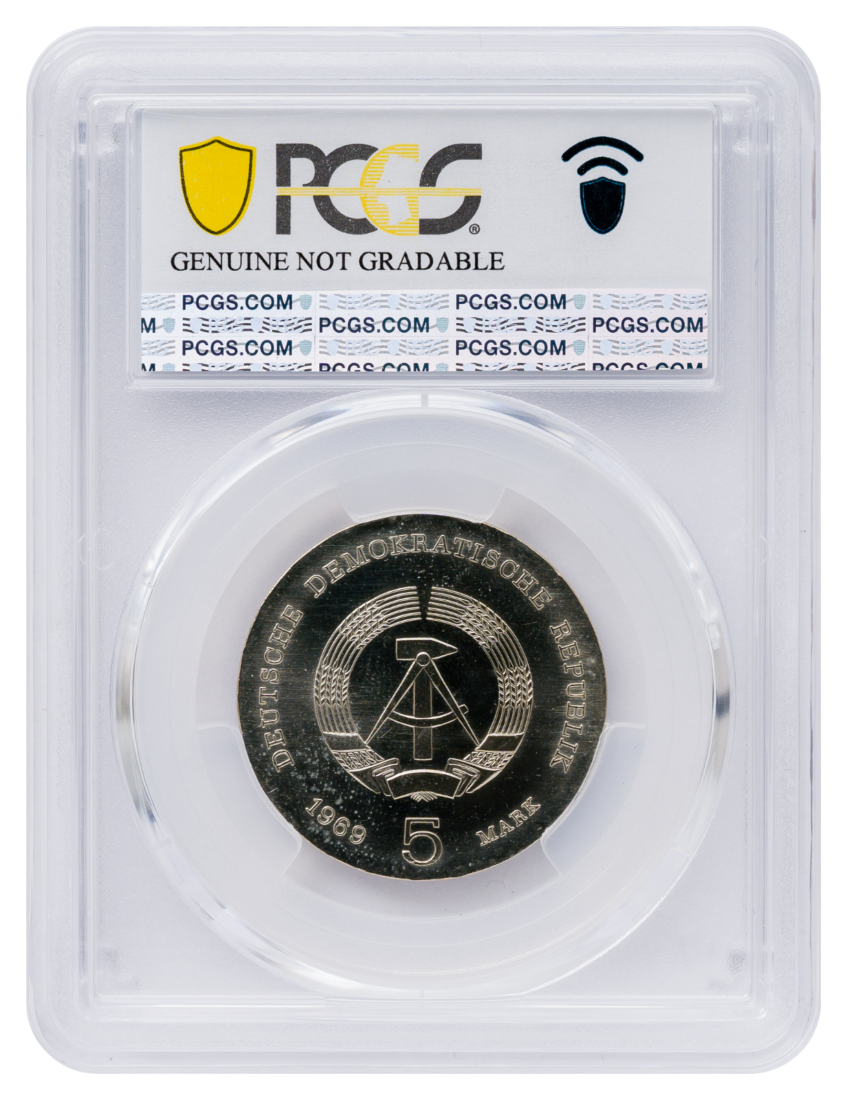 5 Mark DDR 1969 Hertz PCGS UNC Detail2
