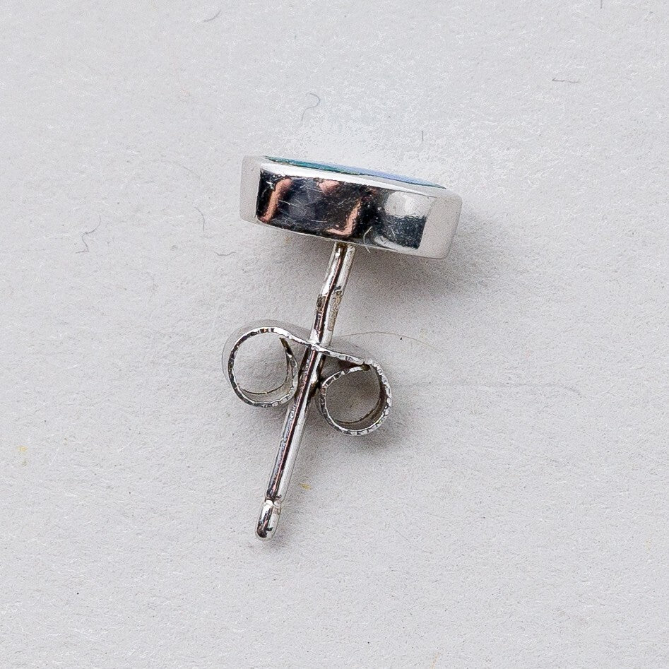 Einzelner Ohrring Ohrstecker 925 Silber Opal 0,7 g6