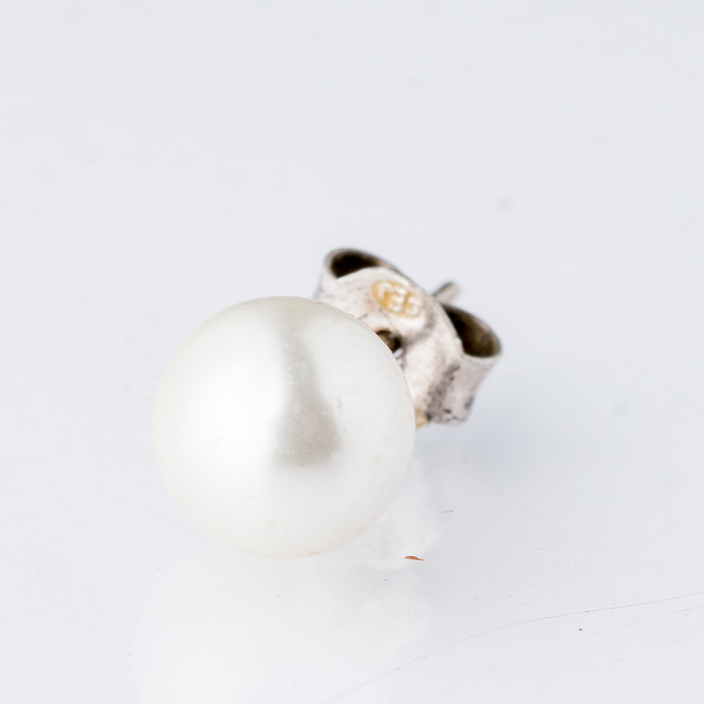 Einzelner Ohrring Ohrstecker Perle Silber 0,55 g4