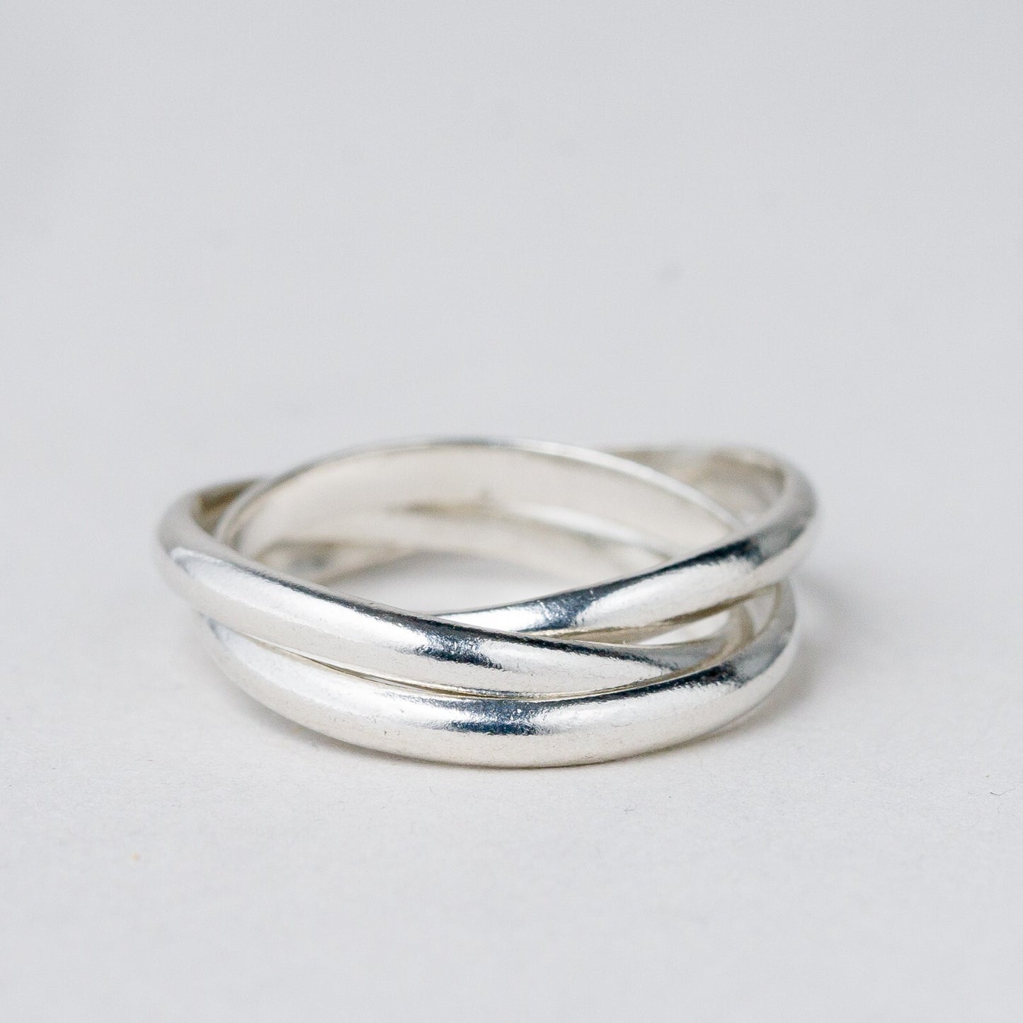 Silber 3 x Ring Trinity Größe 50 (15,9 mm Ø) 3,65 g3