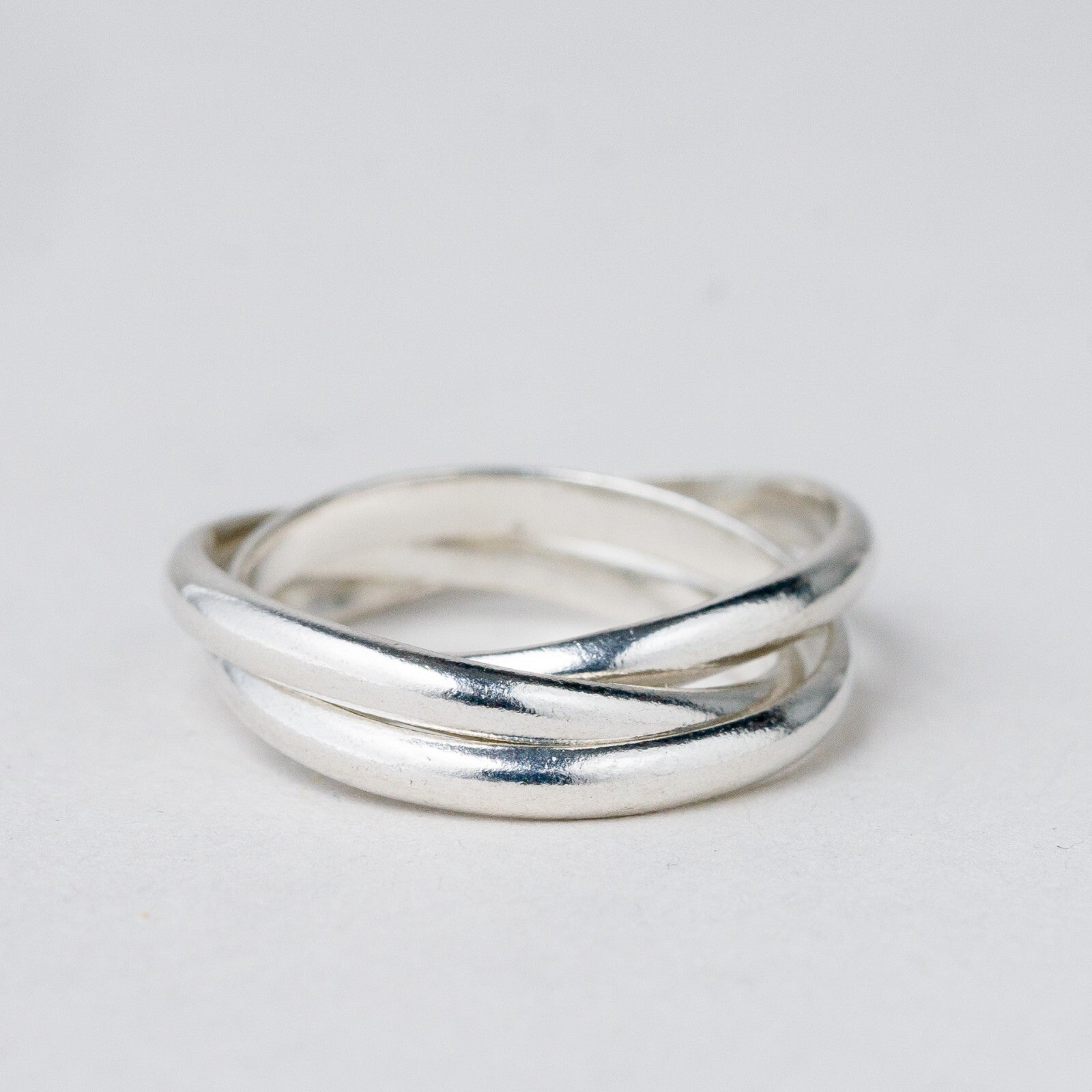 Silber 3 x Ring Trinity Größe 50 (15,9 mm Ø) 3,65 g3