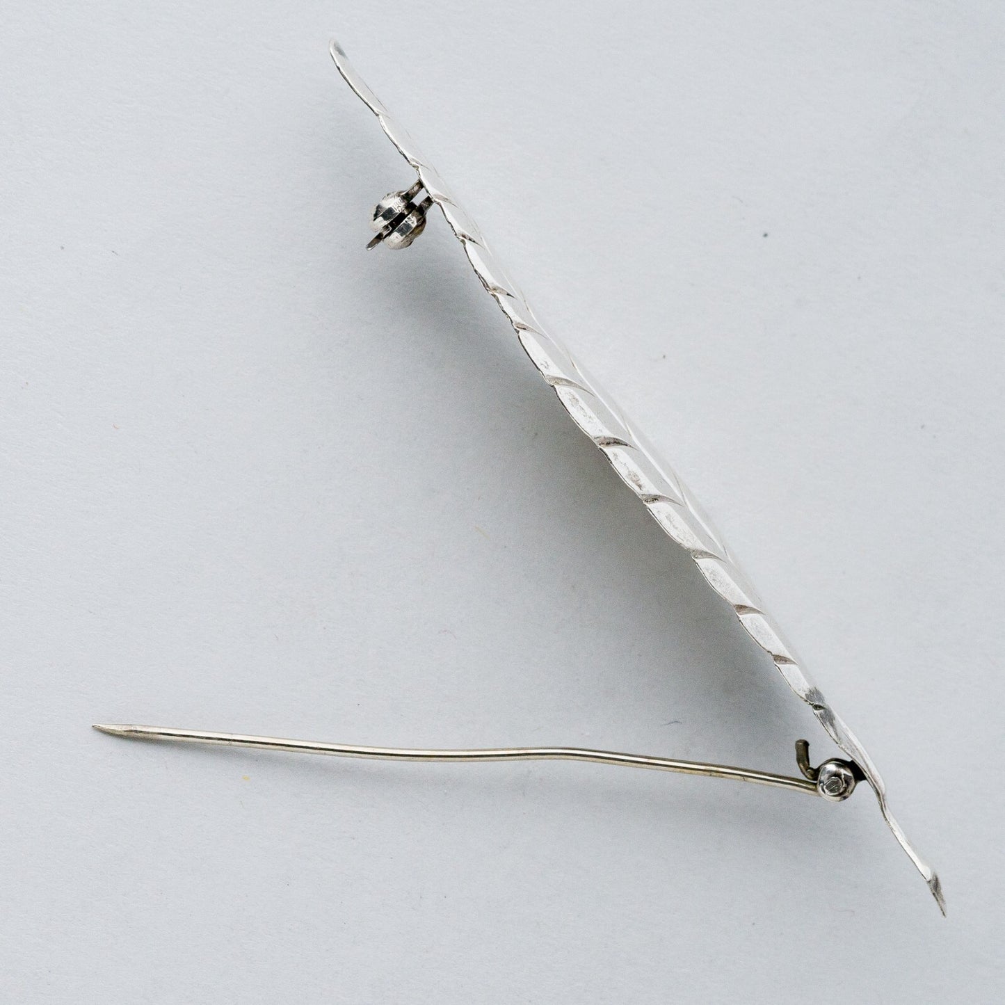 Silber Brosche Spange 835 Blatt 4,39 g4