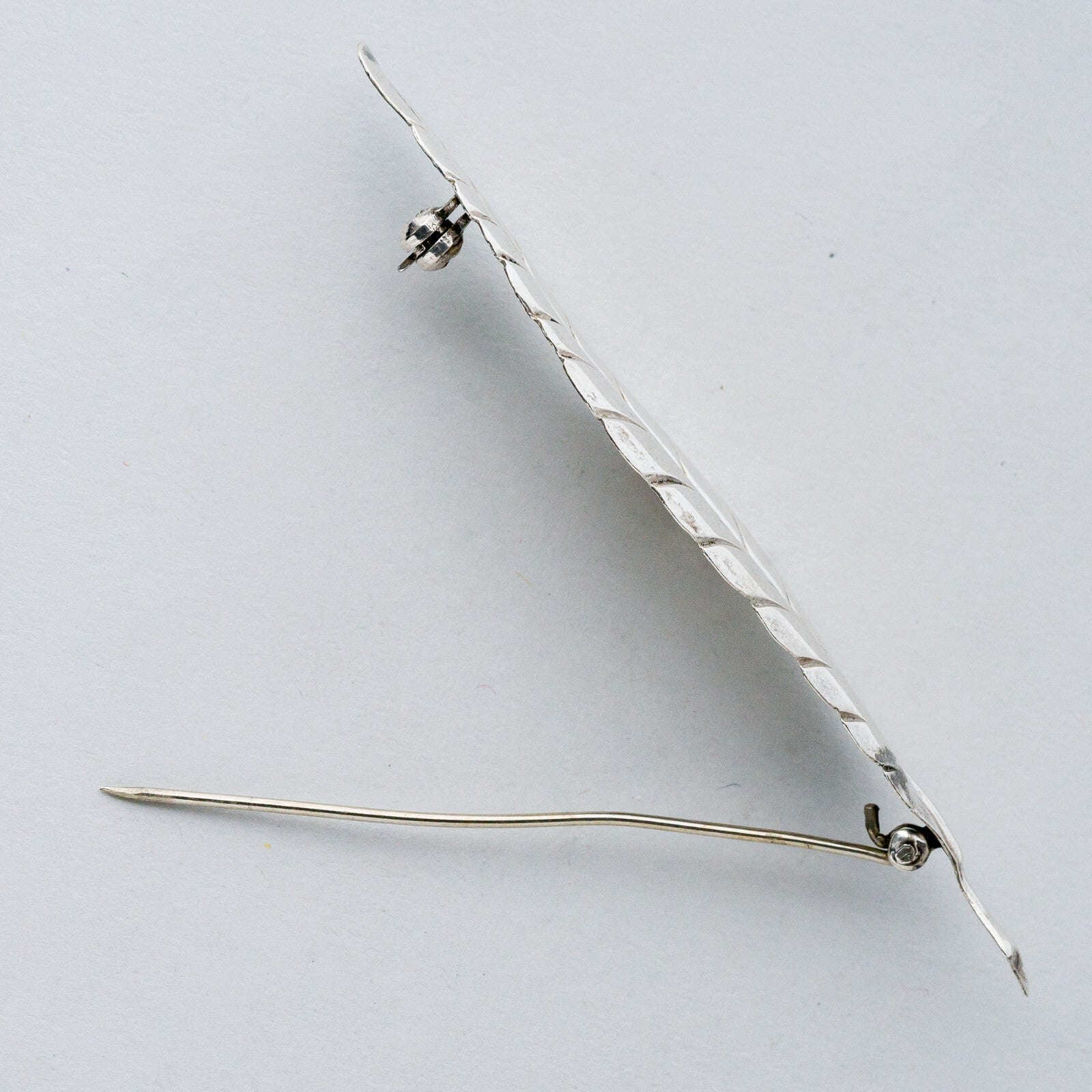 Silber Brosche Spange 835 Blatt 4,39 g4