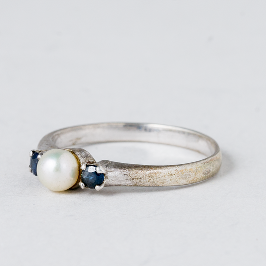 Ring Perle Silber 1,51 g Größe 53 (16,8 mm Ø)0