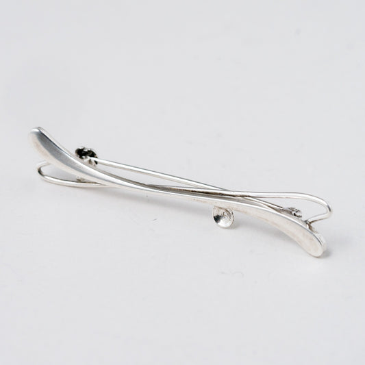 Silber Brosche Ohne Stein 5,2 cm 2,91 g0
