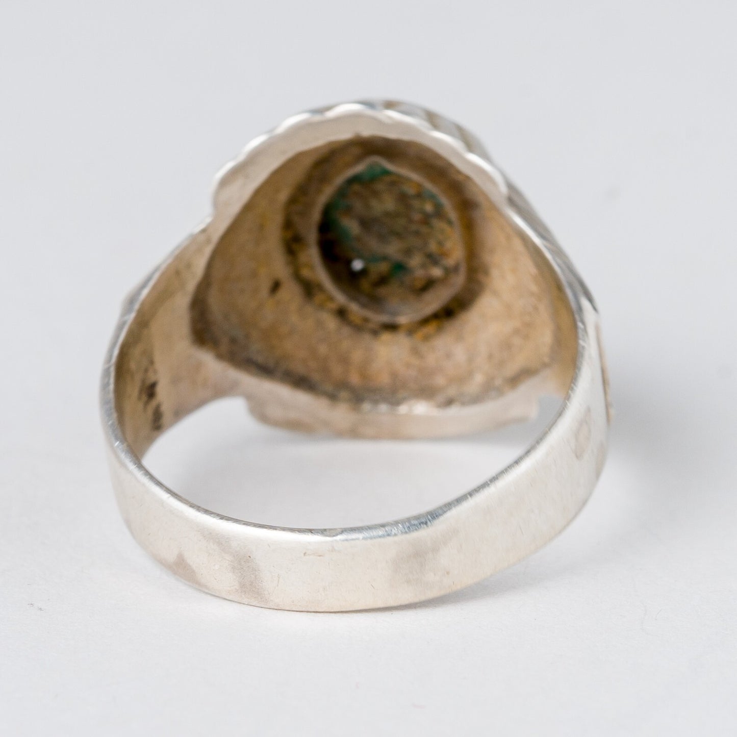 Silber Ring Grüner Stein Größe 56 (17,8 mm Ø) 5,22 g3