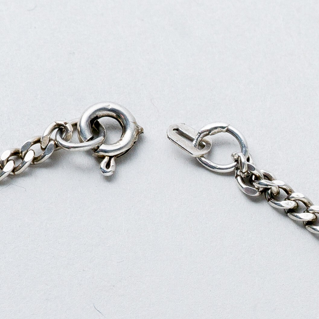 Silber Armband 18,5 cm 835 Panzerkette 2,56 g7