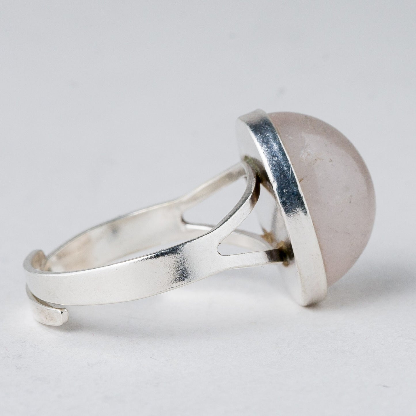 Silber Ring 835 Weißer Stein Größe flexibel ca. 57 4,16 g2