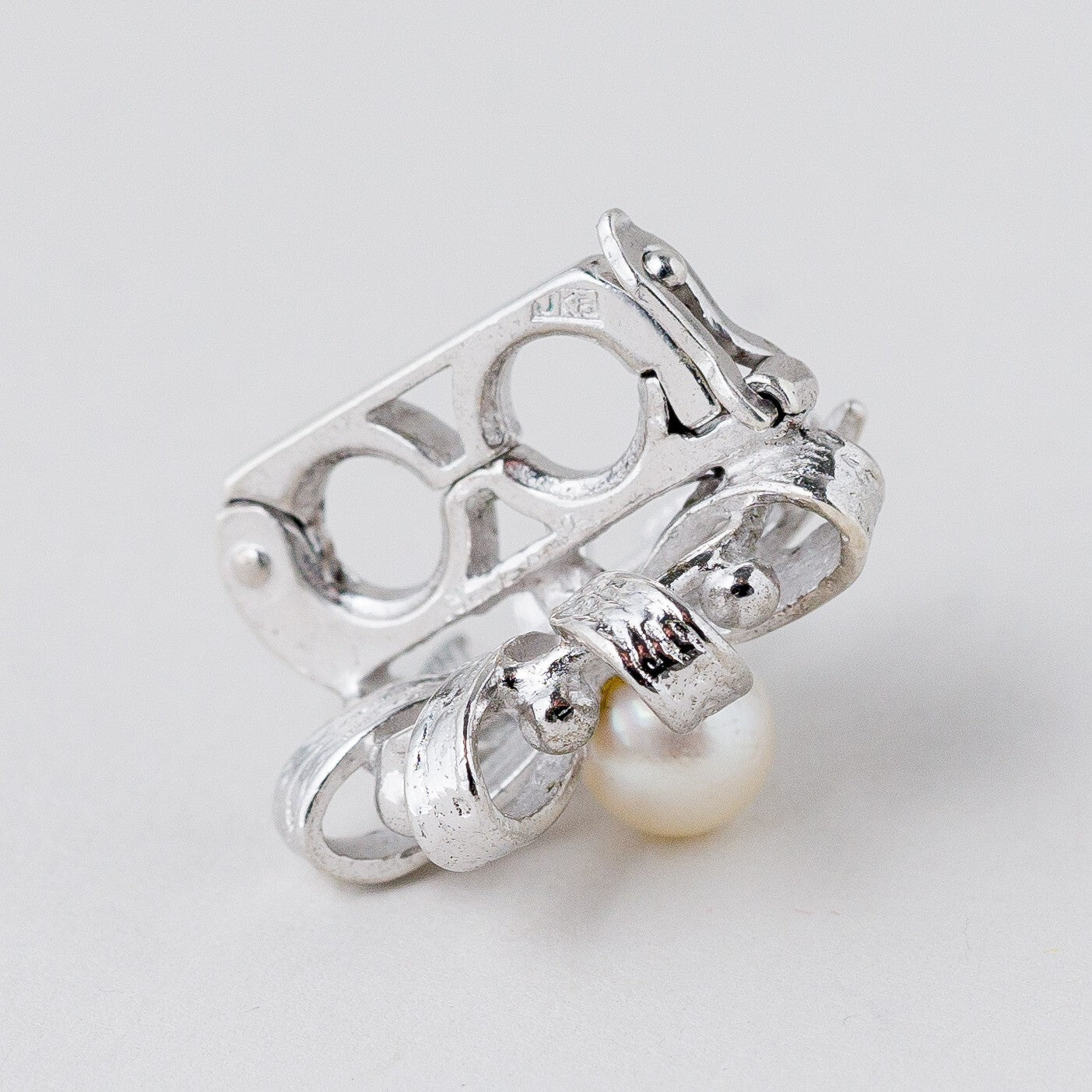 Silber Spange Perle 925 4,11 g4