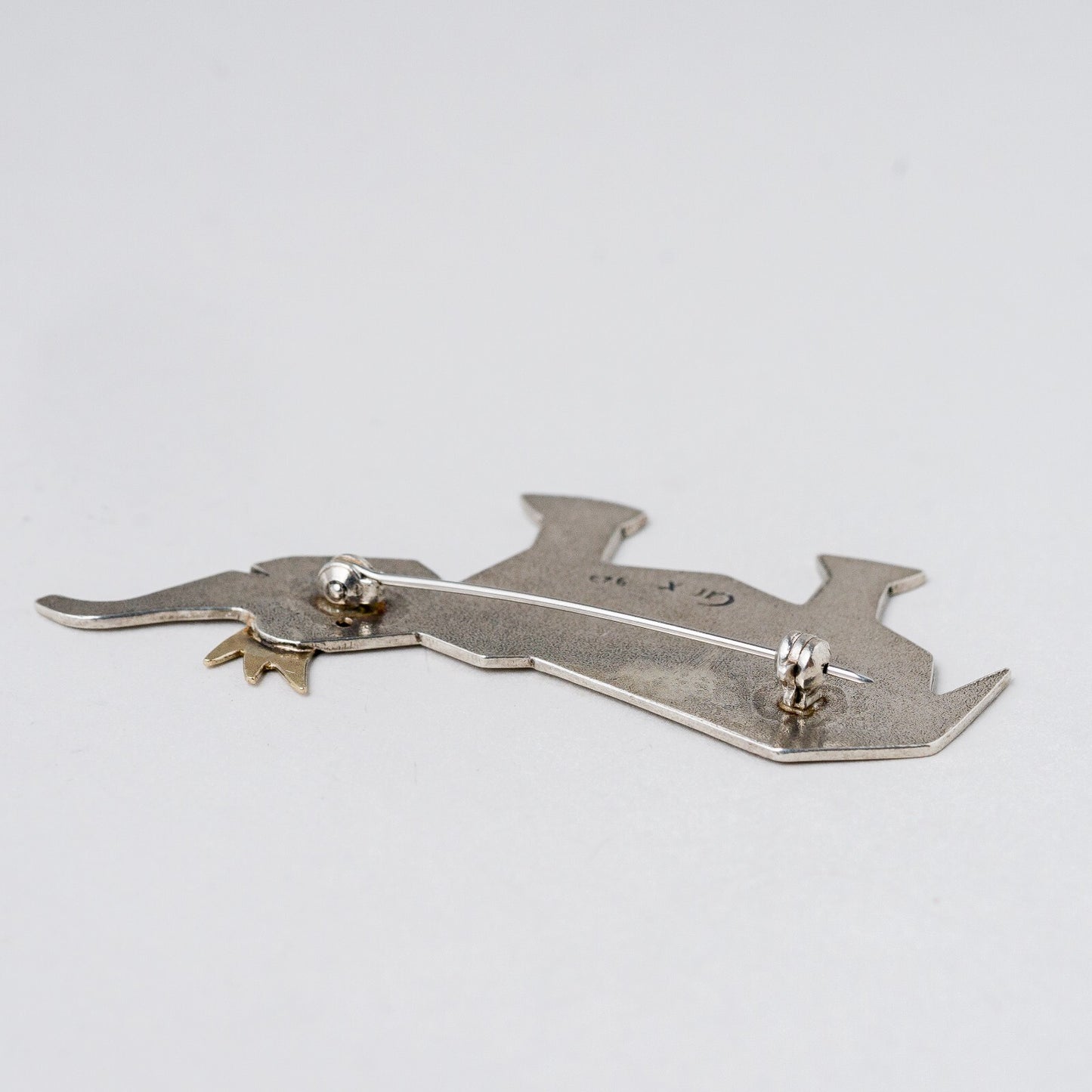 Brosche 925 Silber Elefant mit Krone 5,8 cm 6,33 g3