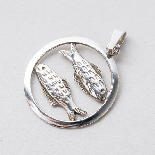 Silber Anhänger Kettenanhänger 925 Fische 3 cm 3,12 g0