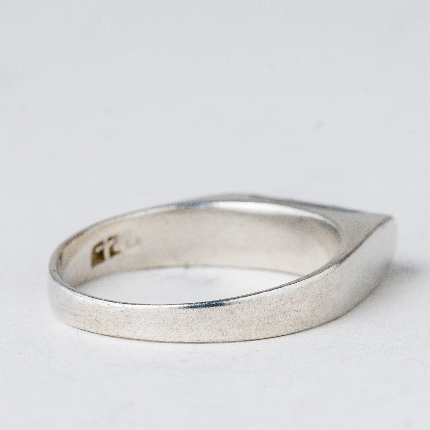 Silber Ring 925 Graue Stein Größe 53 (16,8 mm Ø) 2,61 g2
