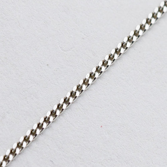Silber Halskette 925 Panzerkette 1,1 mm 39 cm 1,59 g0
