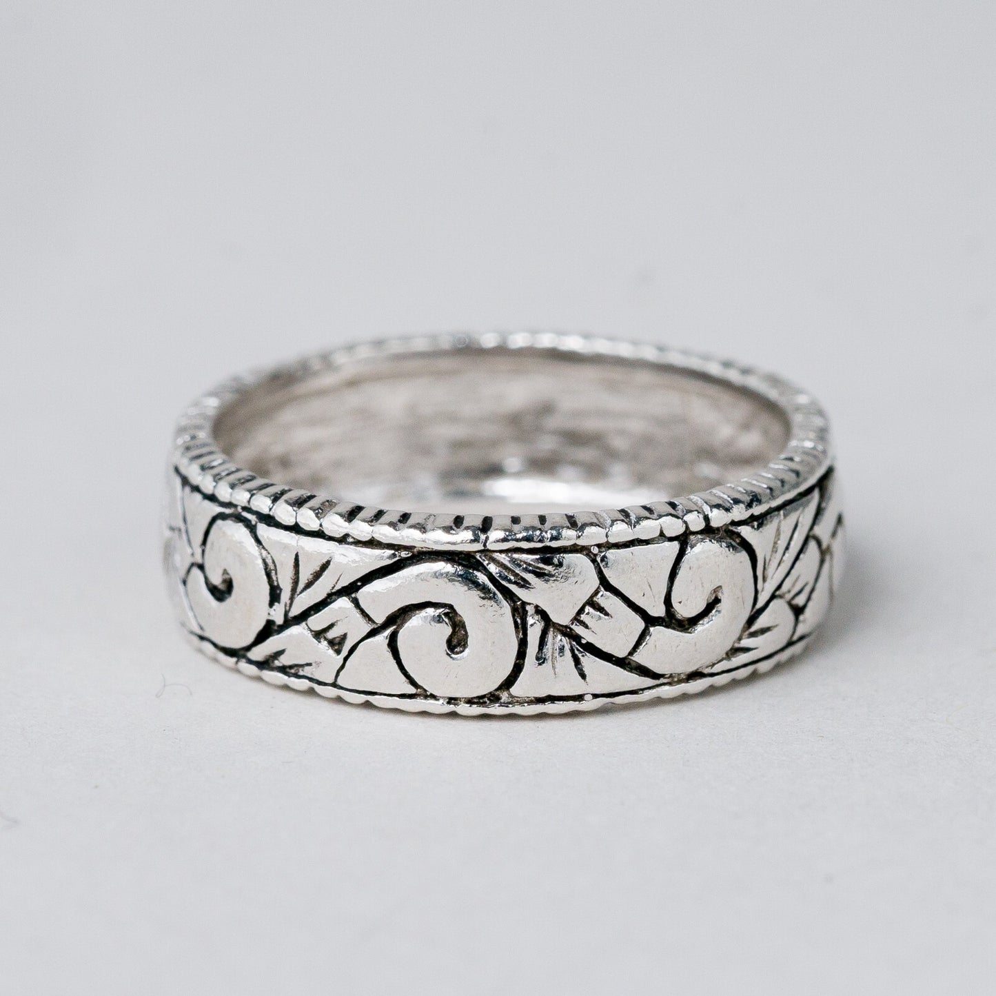 Silber Ring 925 Größe 59 (18,8 mm Ø) 5,32 g4