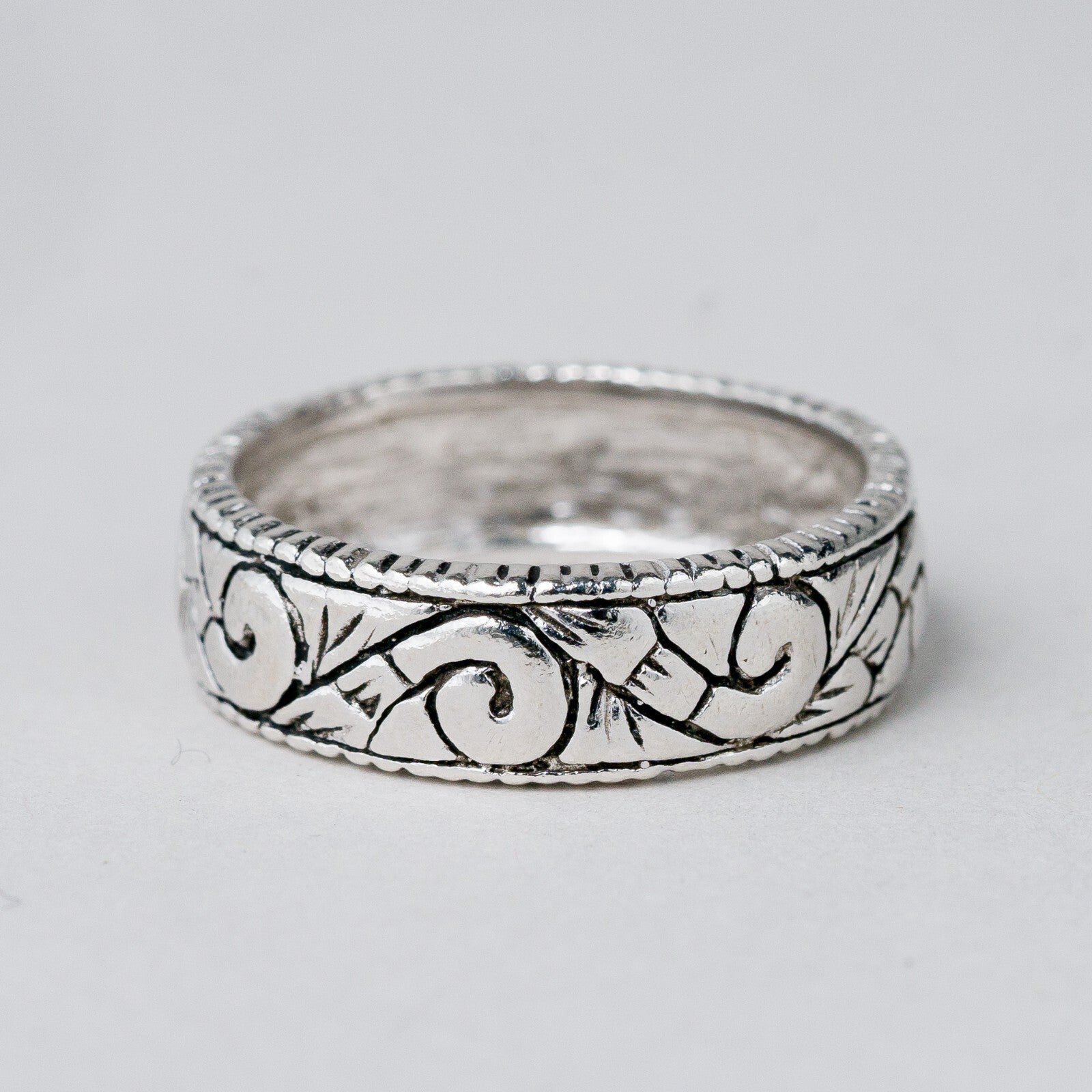 Silber Ring 925 Größe 59 (18,8 mm Ø) 5,32 g4