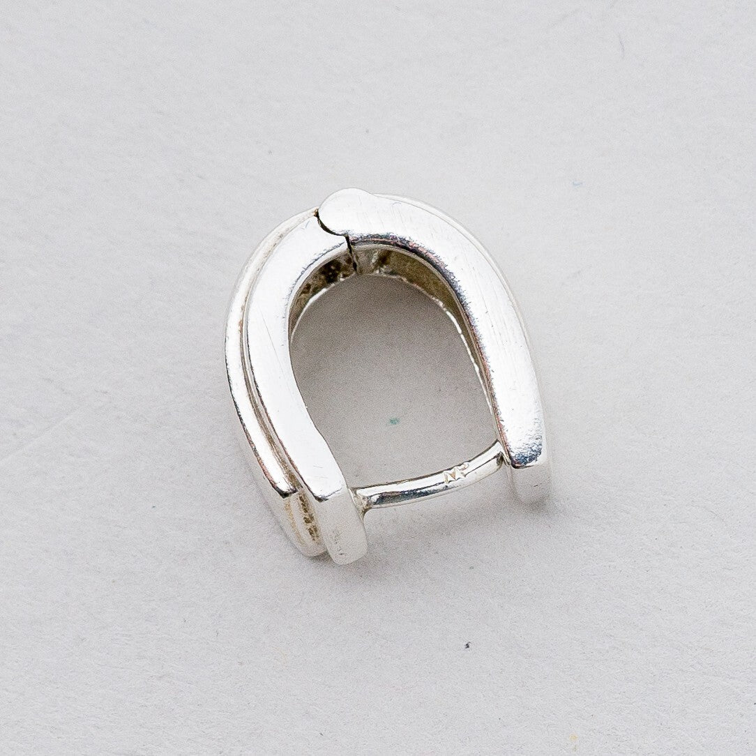 Einzelner Ohrring Halbe Creole 925 Silber 3,02 g6