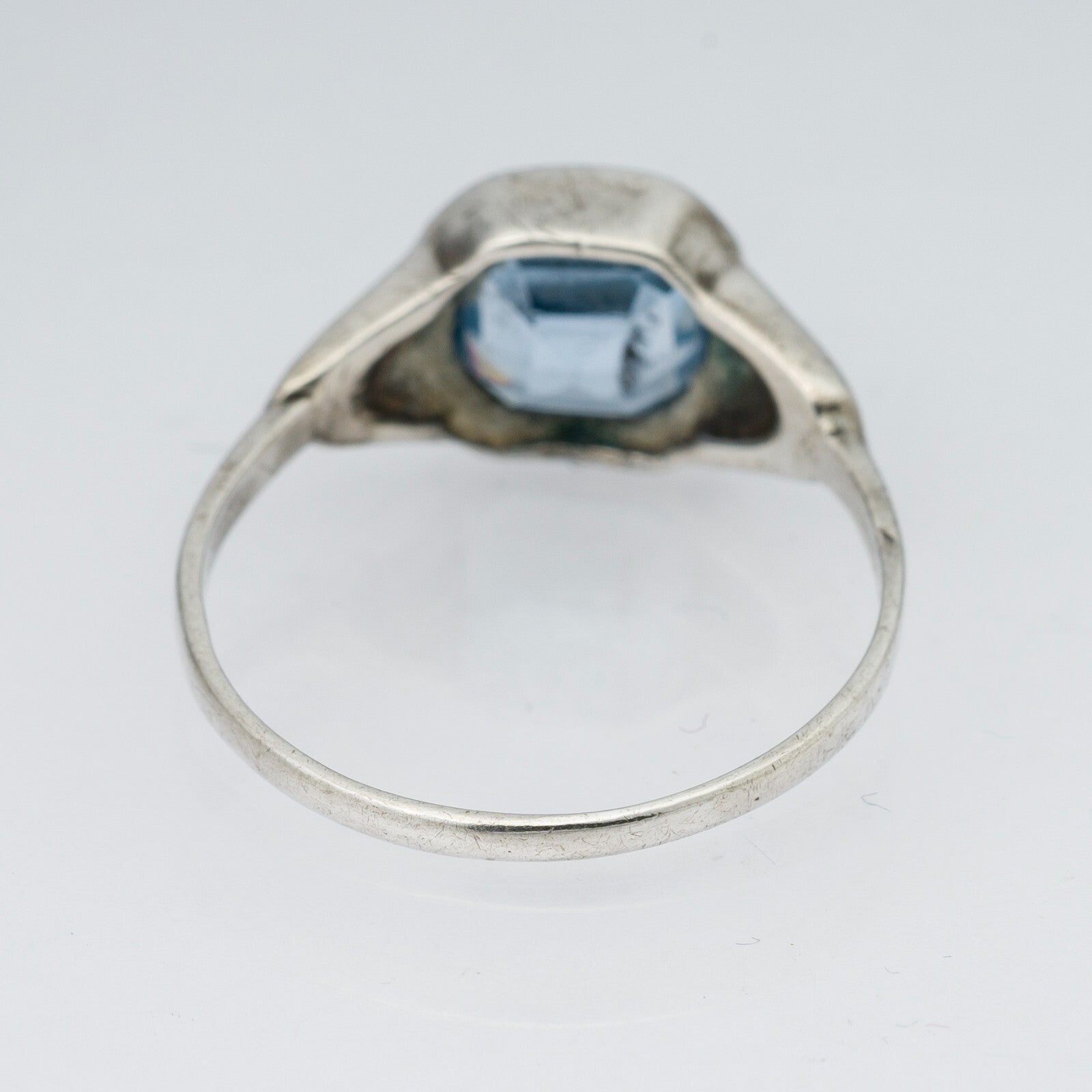 Silberring Blauer Stein 800er Silber 1,85 g Größe 54 (17,2 mm Ø)2