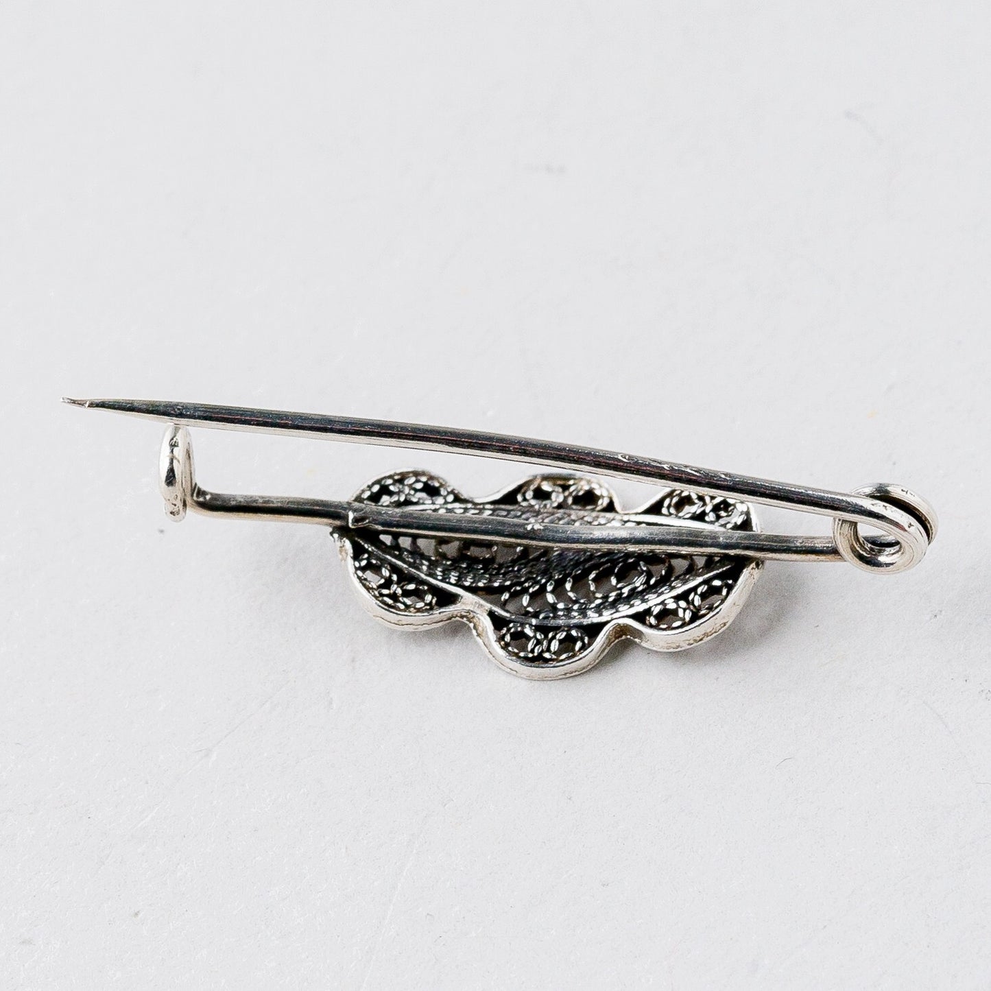 Silber Brosche filigran 2,8 cm 1,14 g4