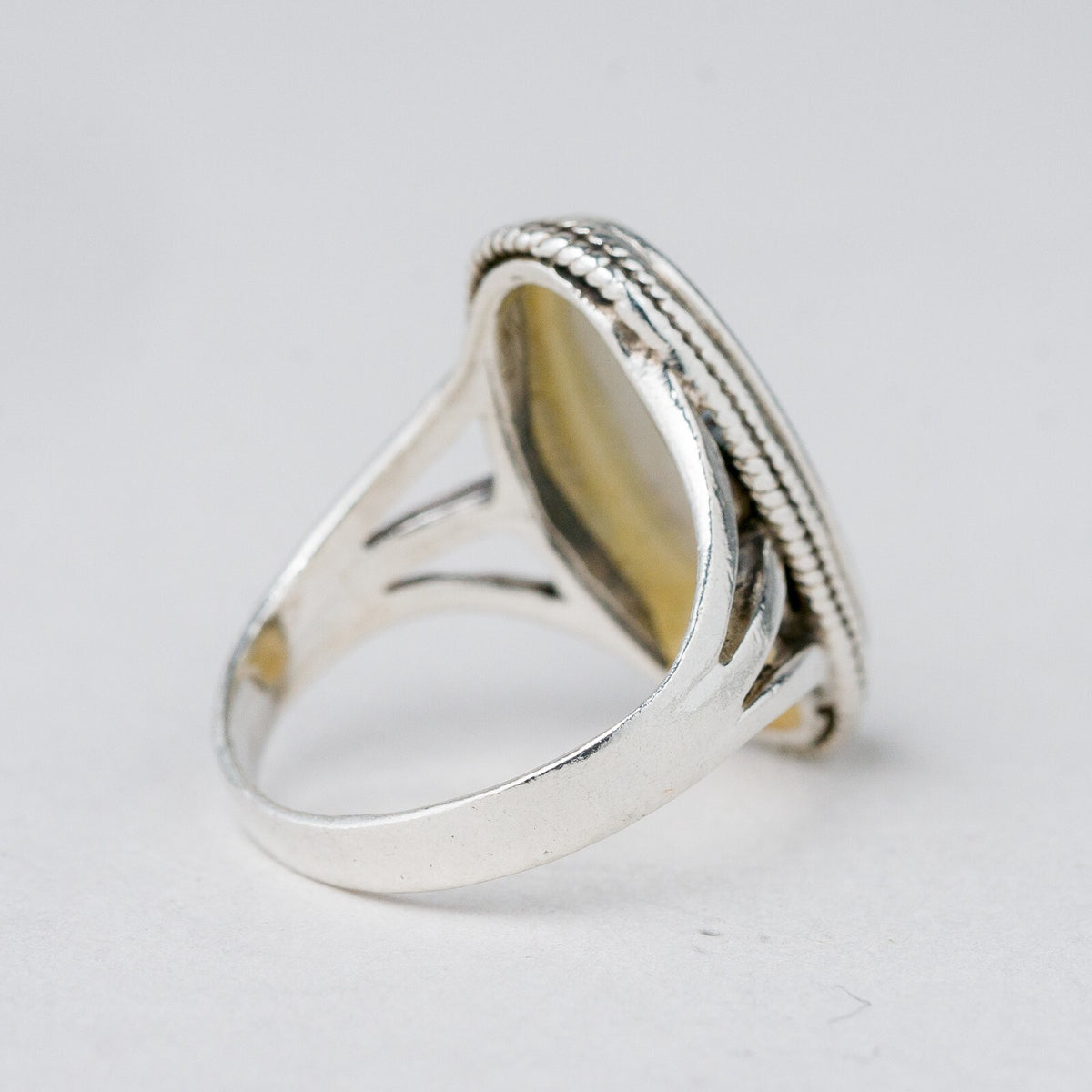Silber Ring 925 Mondstein Größe 52 (16,5 mm Ø) 4,18 g3