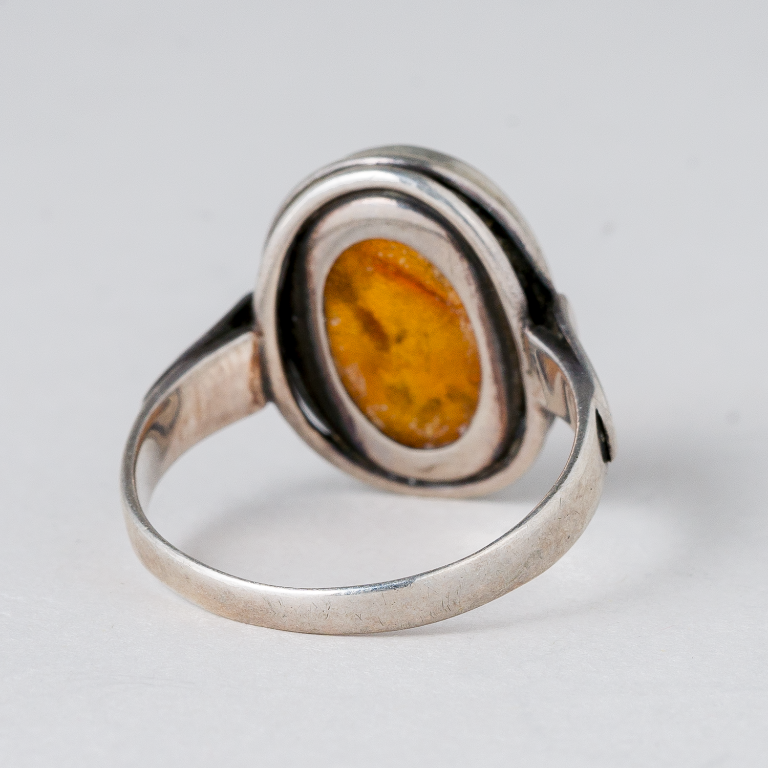 Ring Bernstein 835er Silber 3,02 g Größe 55 (17,5 mm Ø)2