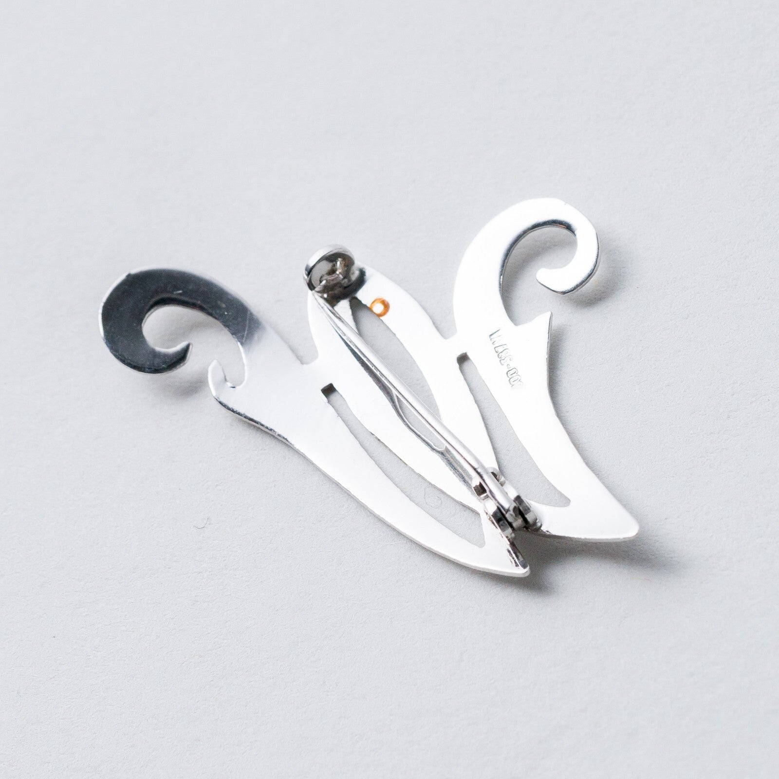 Silber Brosche Spange 800 "M" 2,5 cm 1,85 g4