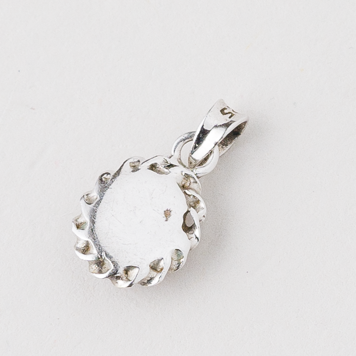 Anhänger Roter Stein 925er Silber 0,78 g 1,5 cm1