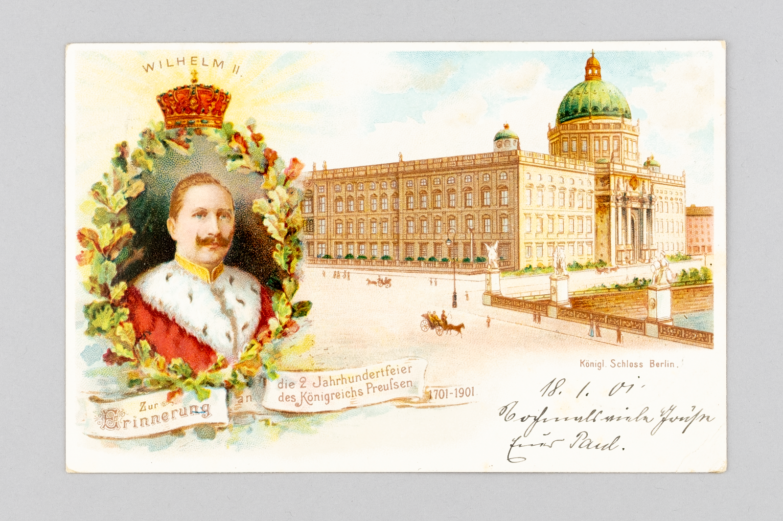 Ansichtskarte Gruss aus Berlin Schloss/ Wilhelm II. 19010