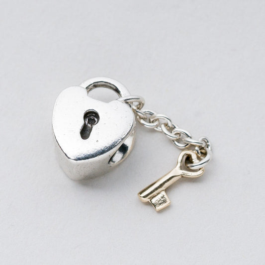 Anhänger Silber 925 Herz Schloss Schlüssel 1 cm 2,98 g0