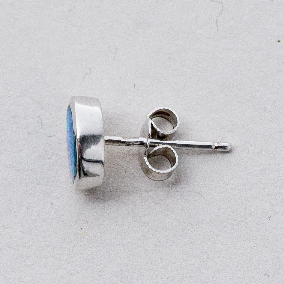 Einzelner Ohrring Ohrstecker 925 Silber Opal 0,7 g5