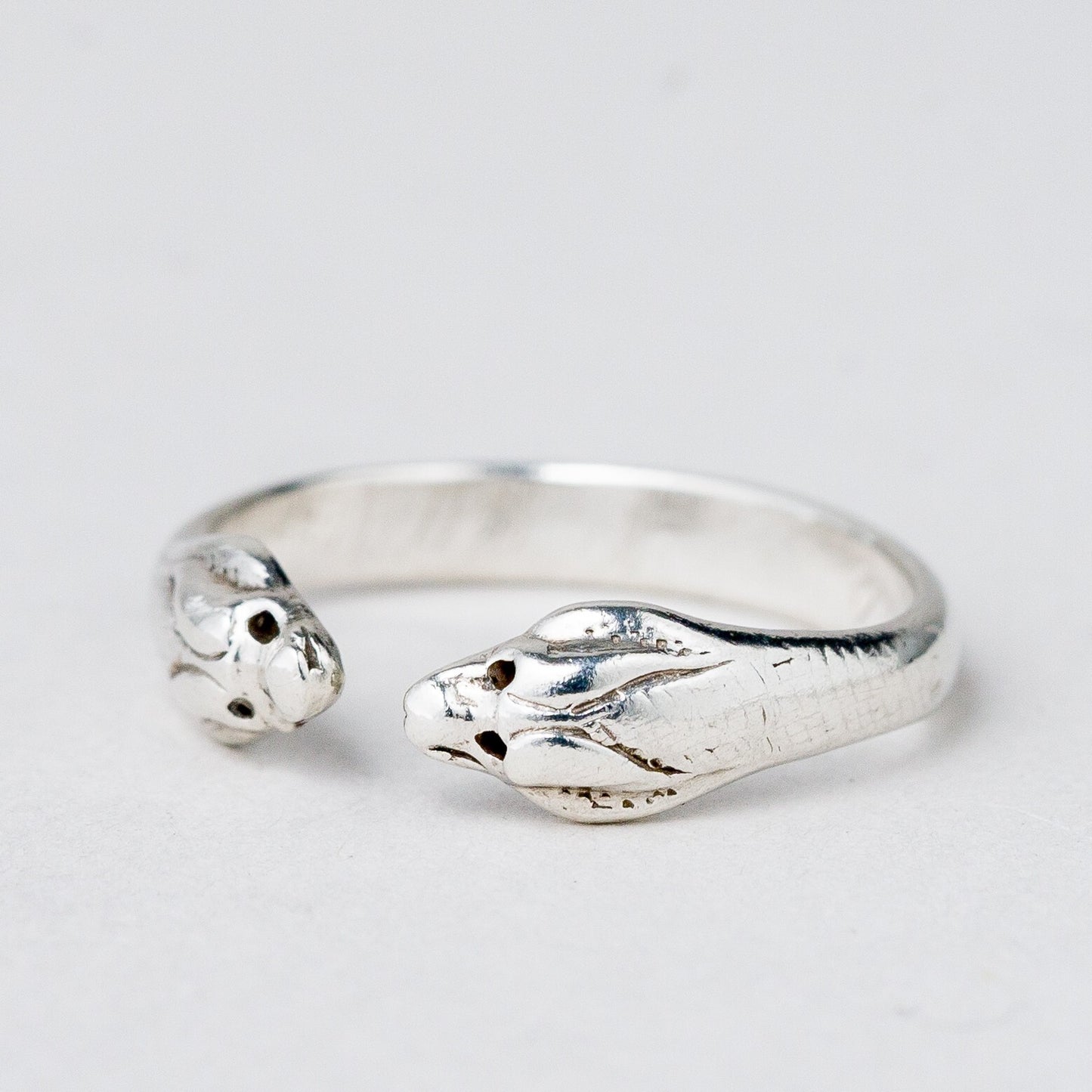 Silber Ring Schlangen Größe flexibel ca. 52 2,07 g0